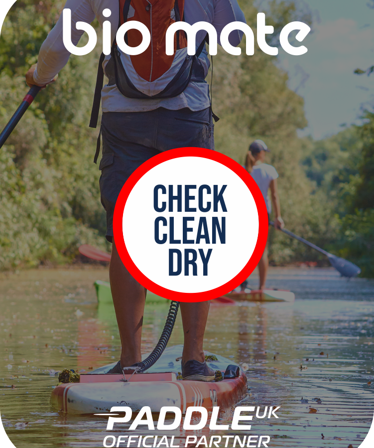 Check Clean Dry and paddleboarder