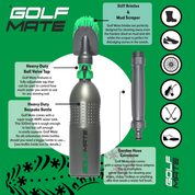Golf Mate - Kit de nettoyage ultime pour chaussures, clubs et équipement de plein air. Le cadeau idéal pour les golfeurs.